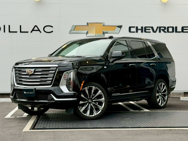 Cadillac Escalade Platinum 4WD certified pre-owned vehicle from a regular dealer Black Raven Jet Black leather 416ps V8 OHV AKG sound 55-inch display night vision panoramic roof refrigerator seat massage genuine 24-inch wheels