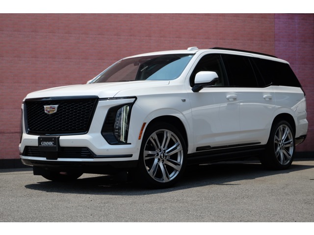 Cadillac Escalade Sport 4WD official import/Beige interior/24 AW/55-inch display/AKG 36 speakers/Power open & close door/HUD/Rear entertainment/Electric assist step/Digital mirror/SR/Cool BOX/Night vision/Ambient light
