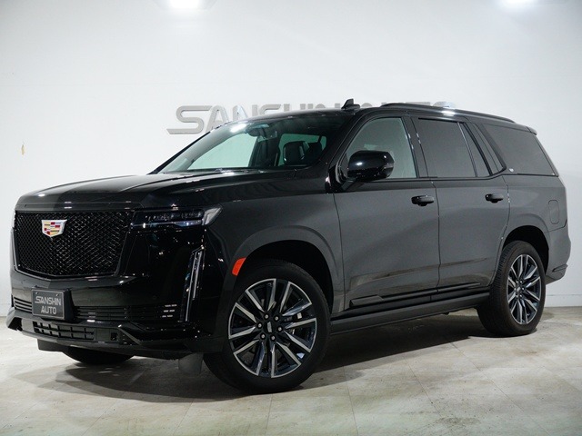 Cadillac Escalade Sport 4WD 1 owner rear entertainment panoramic sliding roof genuine 22-inch alloy wheels seat heater AKG premium sound black leather seats ventilation ETC