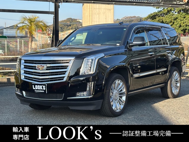 Cadillac Escalade Platinum 4WD with sunroof, genuine aluminum, black leather seats, memory navigation, surround view, LED, ETC