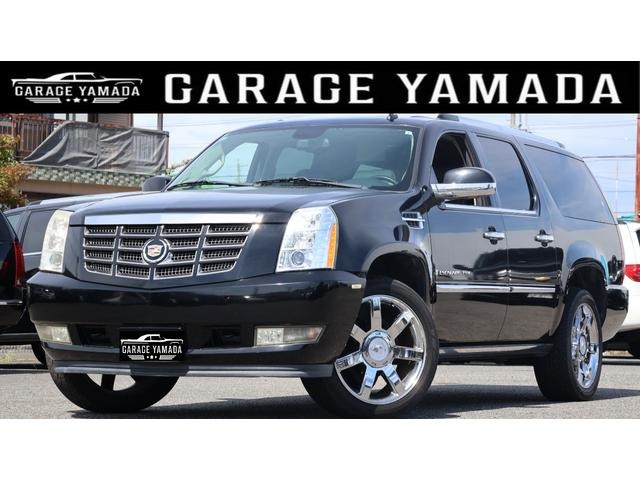 Cadillac Escalade AWD 4WD, Ultra Luxury 4WD, 2008 model, with mileage certificate, auto check & Car FAX, sunroof, black genuine leather seats, genuine 22-inch alloy wheels, full-segment TV navigation, flip-down monitor, backup camera